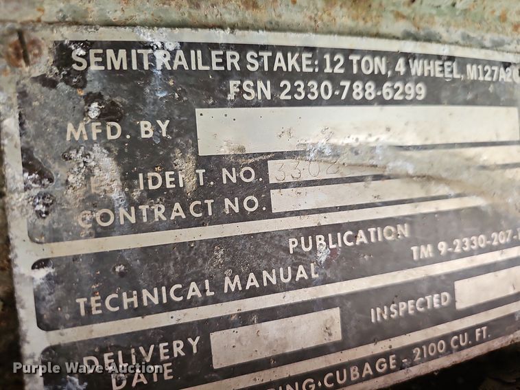 image for item OG9547 1995 Shop built  flatbed trailer