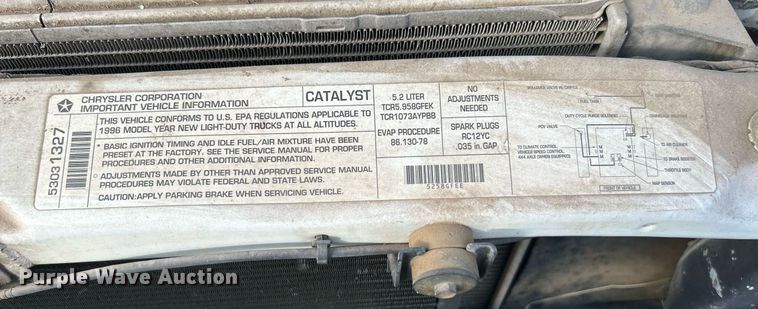 image for item DJ6386 1996 Dodge Ram 1500  pickup truck