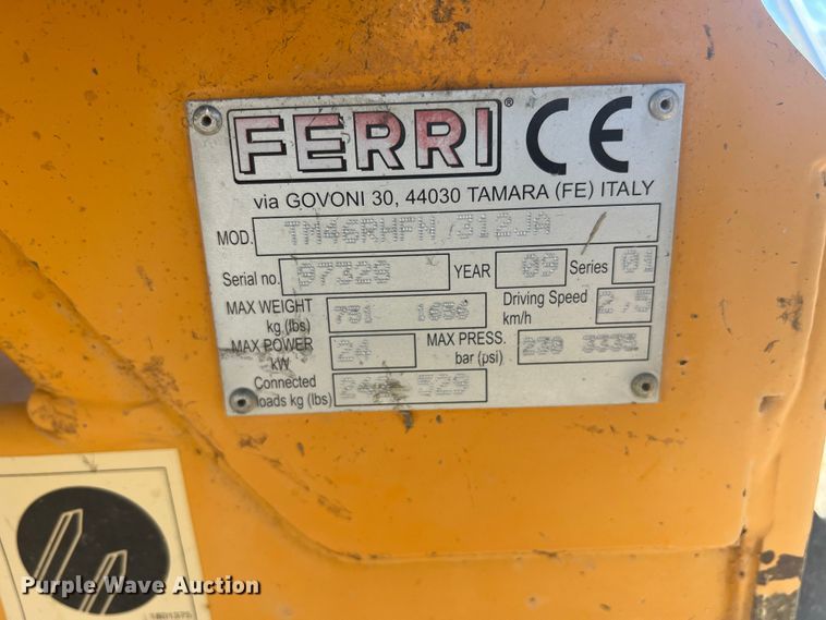 image for item DN3172 Ferri TM46RHFN312JA  side boom flail mower