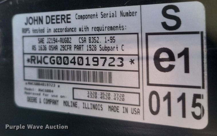 image for item DO4701 2009 John Deere 4320  MFWD tractor