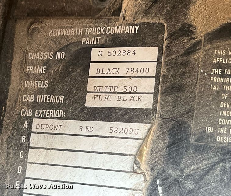 image for item DP2121 1988 Kenworth  semi truck