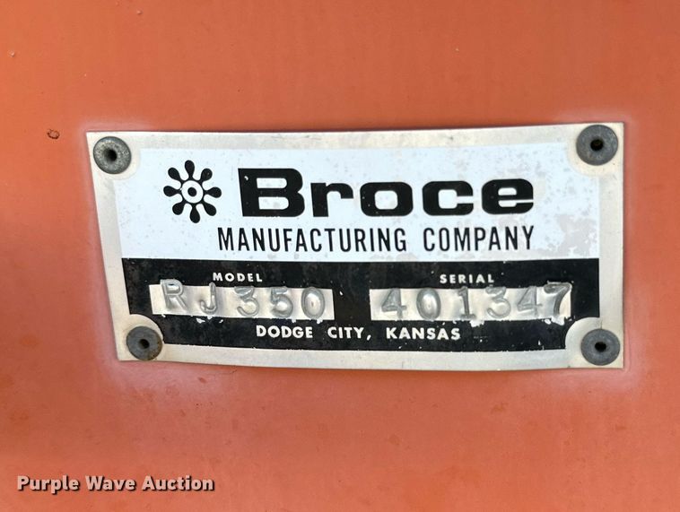 image for item DQ1494 2001 Broce RJ350  broom