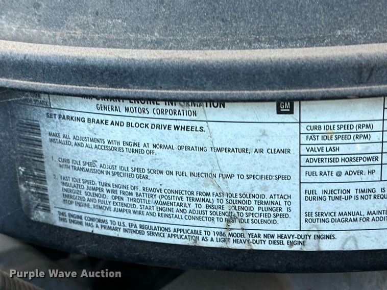 image for item DQ1500 1986 Chevrolet D3P brush fire truck