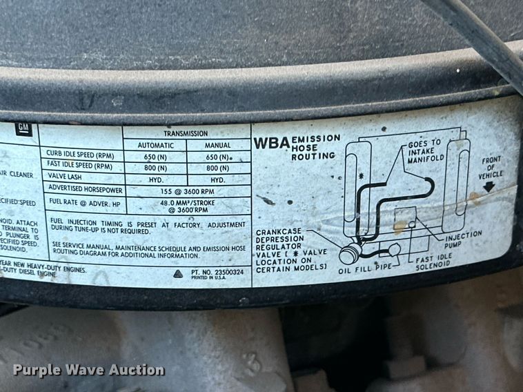 image for item DQ1500 1986 Chevrolet D3P brush fire truck