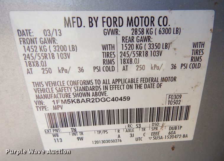 image for item DR5817 2013 Ford Explorer Police Interceptor  SUV