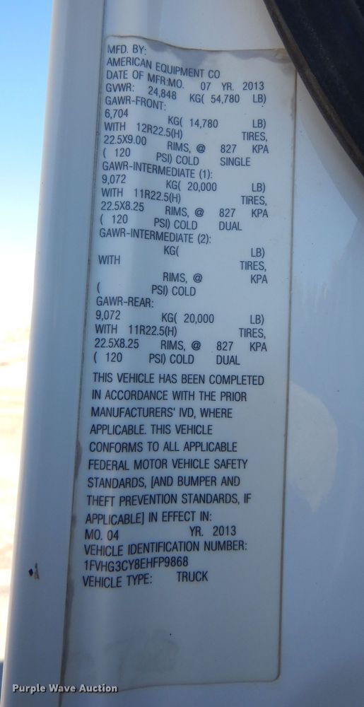 image for item DR5863 2014 Freightliner  114SD dump truck