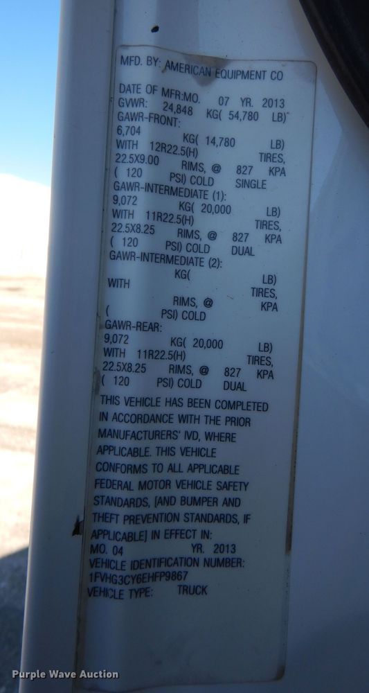 image for item DR5864 2014 Freightliner  114SD dump truck