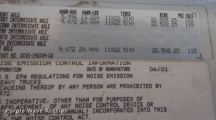 image for item DR5869 2002 Sterling L-Line semi truck