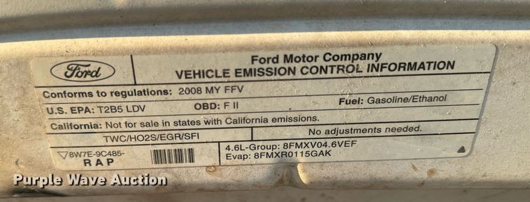 image for item JT9267 2008 Ford Crown Victoria Police Interceptor