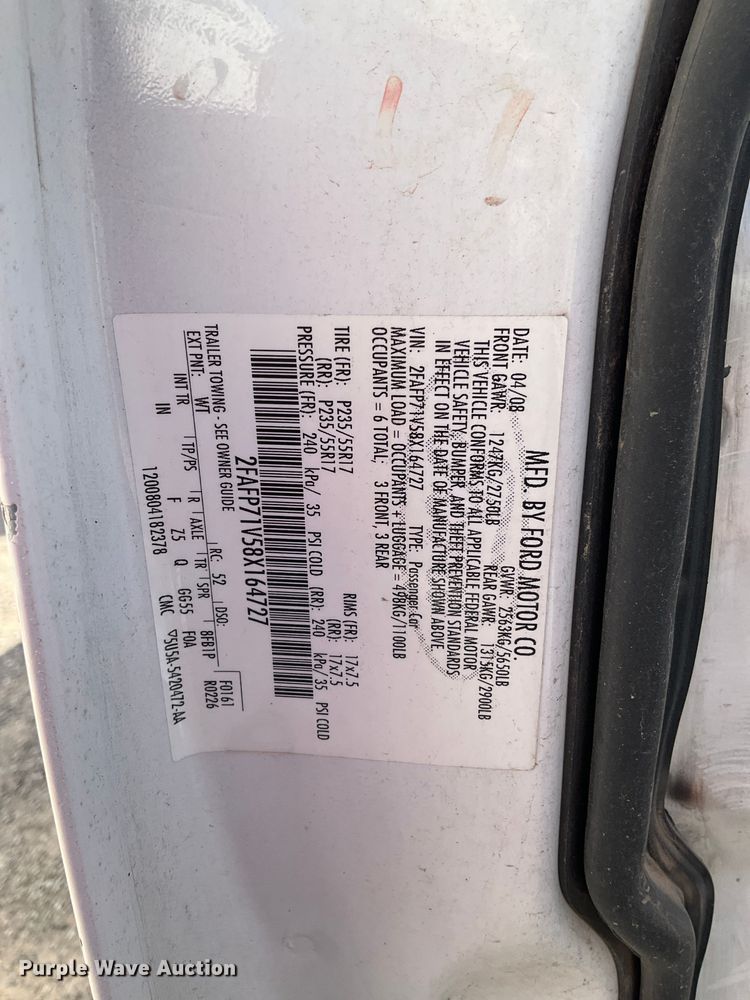 image for item JT9267 2008 Ford Crown Victoria Police Interceptor