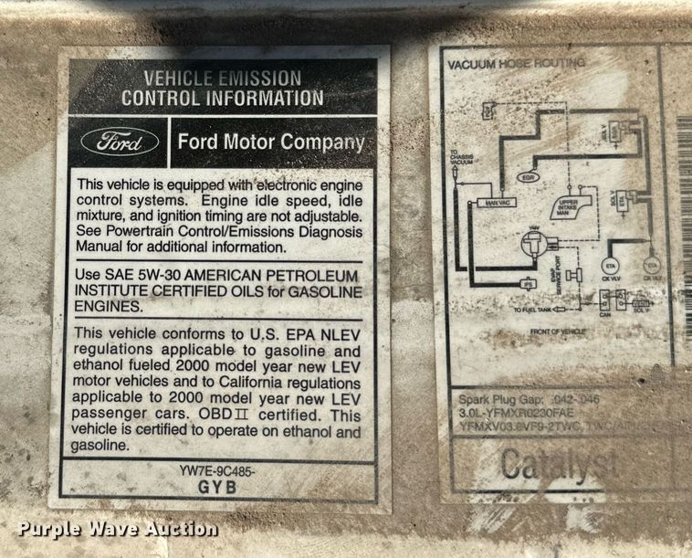 image for item JT9284 2000 Ford Taurus