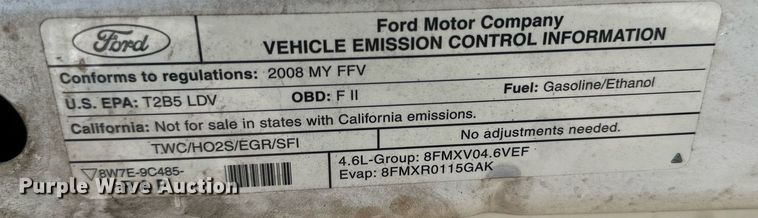 image for item JT9286 2008 Ford Crown Victoria Police Interceptor