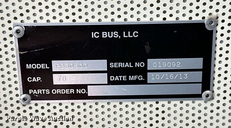 image for item KT9230 2014 International PB30500  school bus