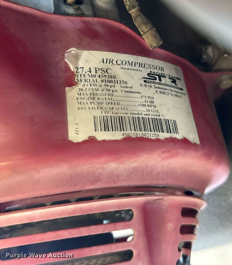 image for item KX9730 North Star  air compressor