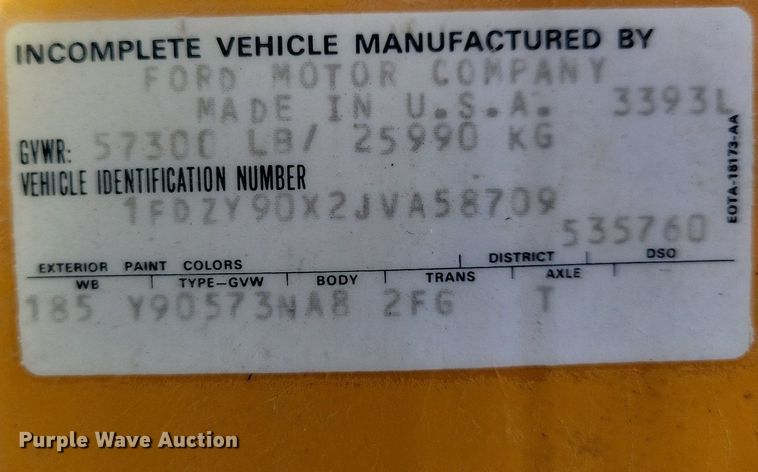 image for item LO9936 1988 Ford LTS9000  dump truck