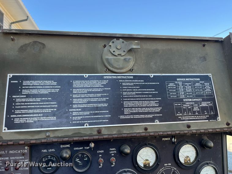 image for item MG9530 1993 Us Department Of Defense MEP-806A  generator