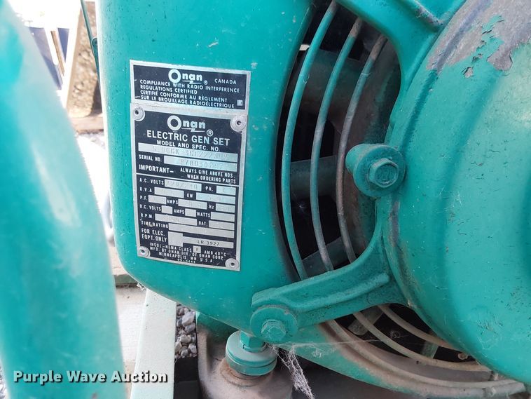 image for item MH9455 Onan 5.0CCK-3CE  generator