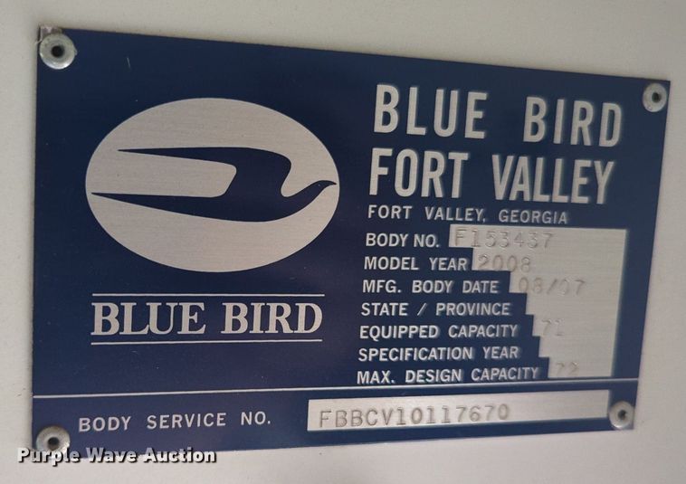 image for item MX9440 2008 Blue Bird Vision  school bus