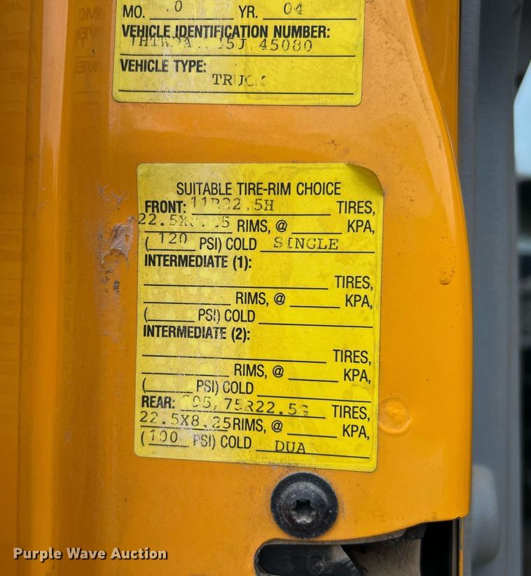 image for item NI9088 2005 International 7400  dump truck