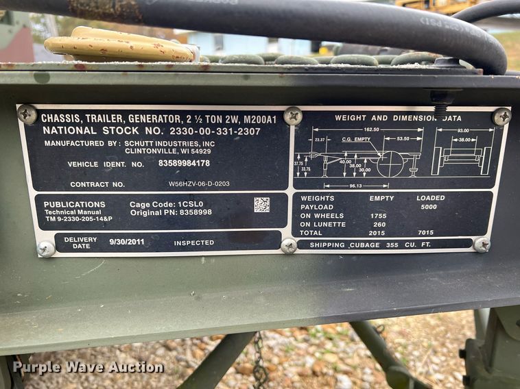 image for item NI9090 2010 Schutt Industries MEP-804B  generator