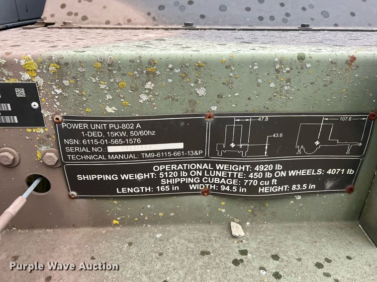 image for item NI9090 2010 Schutt Industries MEP-804B  generator