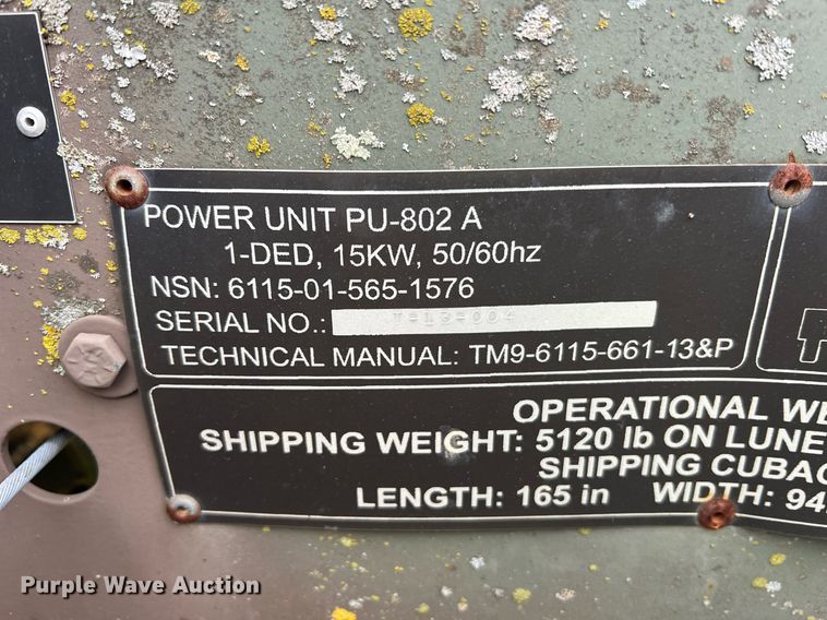 image for item NI9090 2010 Schutt Industries MEP-804B  generator