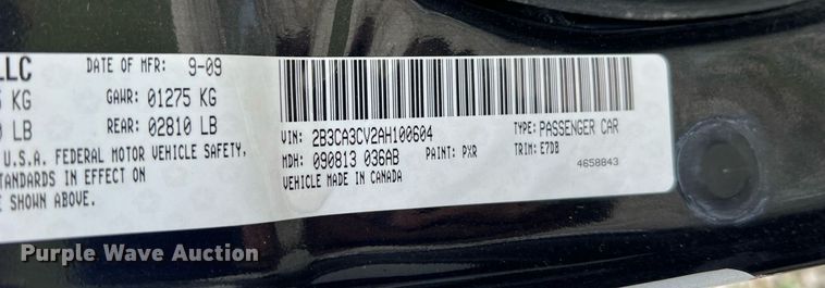 image for item NI9093 2010 Dodge Charger  Police