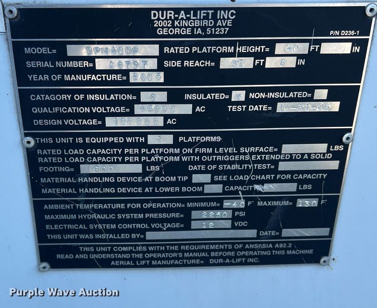 image for item NL9115 2006 Ford F550 Super Duty XL  bucket truck