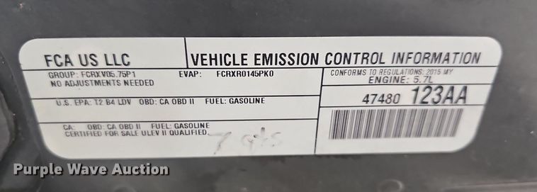 image for item NP9040 2015 Dodge Charger Police