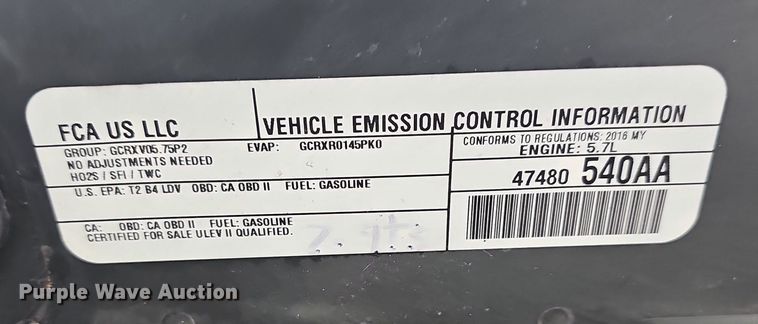 image for item NP9042 2016 Dodge Charger Police