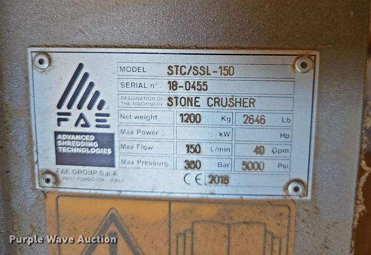 image for item NP9071 2018 FAE STC/SSL-150  skid steer stone crusher