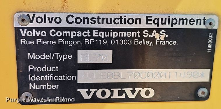 image for item NP9082 2008 Volvo BL70  backhoe