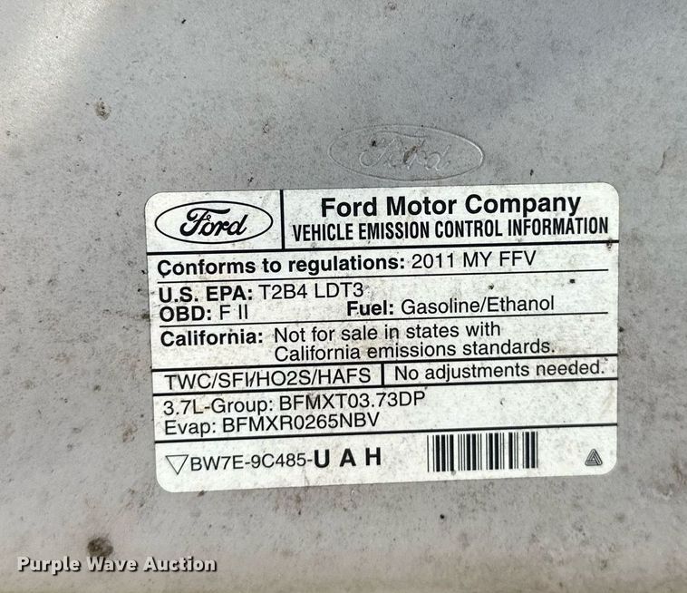 image for item NQ9506 2011 Ford F150  SuperCab pickup truck