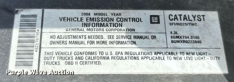 image for item NQ9995 2008 Chevrolet Silverado 1500  pickup truck