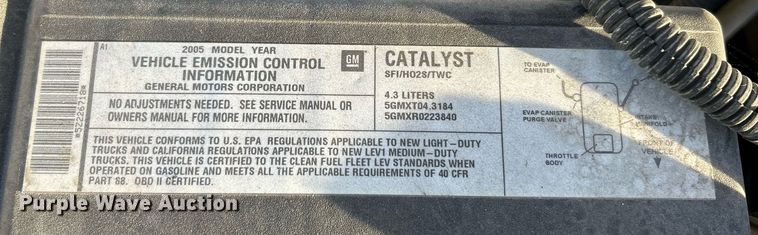 image for item NR9000 2005 Chevrolet Silverado 1500  pickup truck