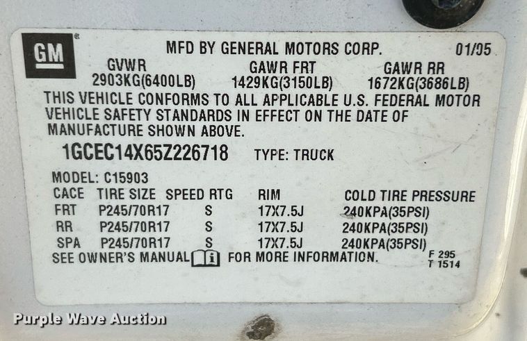 image for item NR9000 2005 Chevrolet Silverado 1500  pickup truck