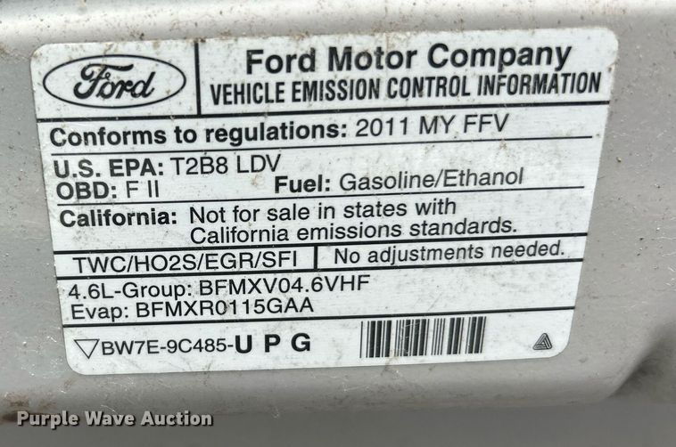 image for item NR9292 2011 Ford Crown Victoria  Police Interceptor