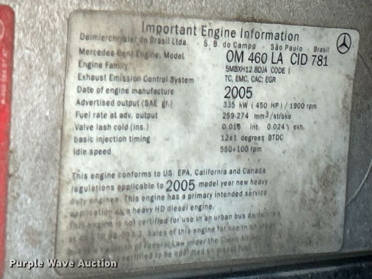 image for item NR9308 2006 Sterling L9500  vacuum truck