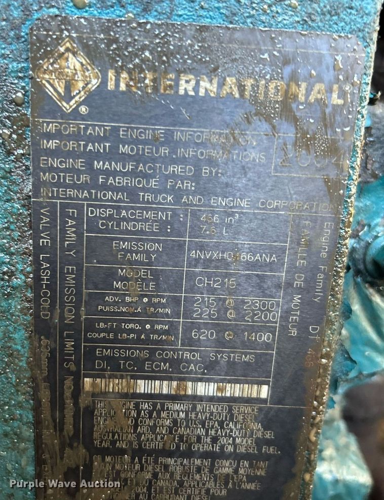 image for item NR9315 2005 International 7400  dump truck