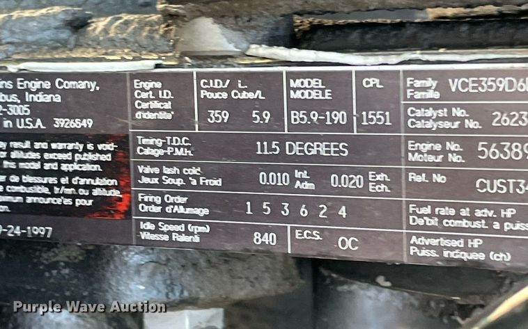 image for item NY9953 1998 Ford F800  dump truck