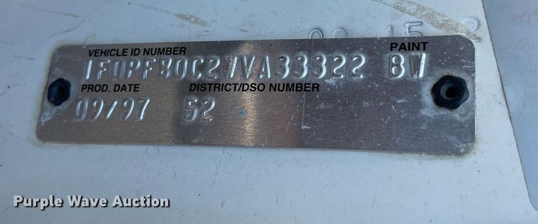 image for item NY9953 1998 Ford F800  dump truck