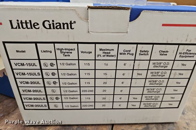 image for item OL9333 Little Giant VCM15ULS  condensate removal pumps