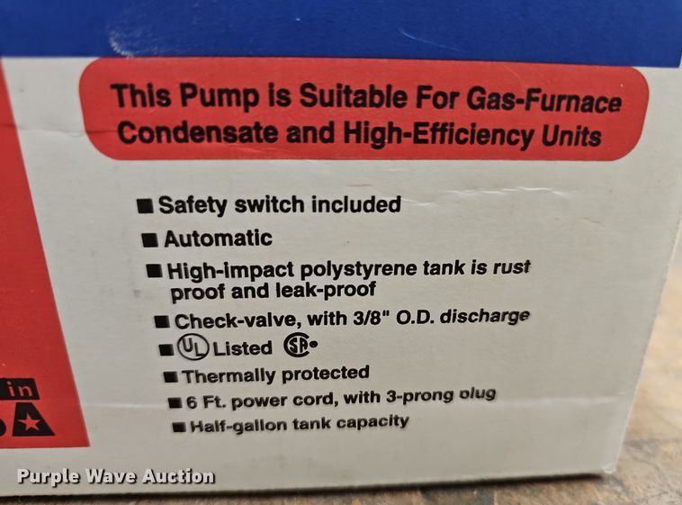 image for item OL9333 Little Giant VCM15ULS  condensate removal pumps