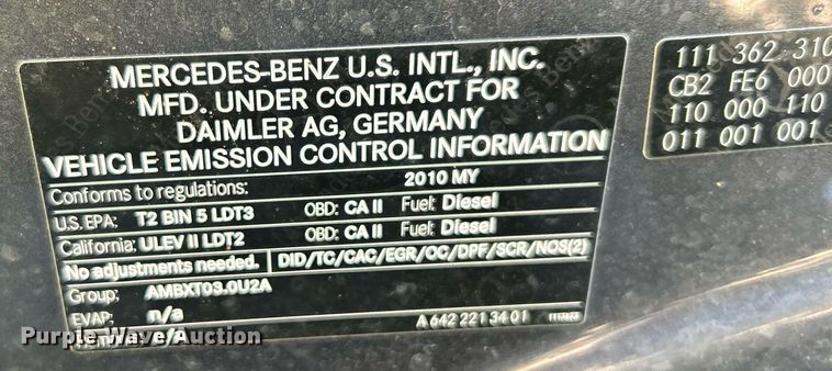 image for item DJ6433 2010 Mercedes Benz R350