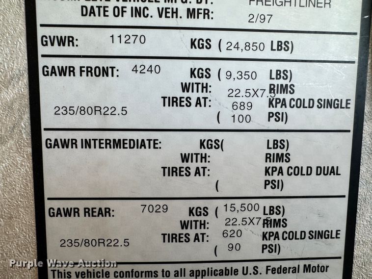 image for item DK2572 1997 Fleetwood Discovery  RV