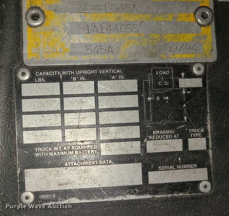 image for item DK4132 1994 Crown RR3020-45  forklift