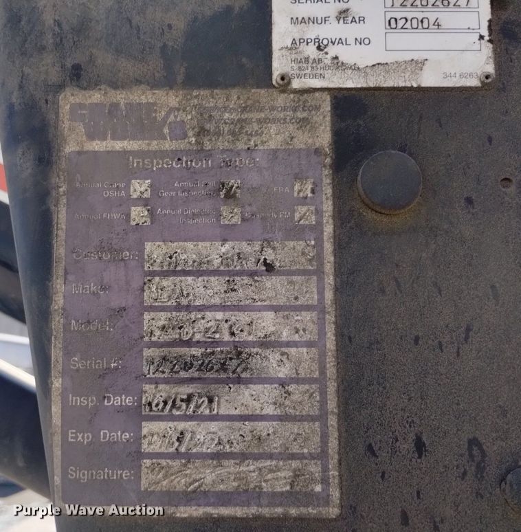 image for item DK8867 1998 International 9100  crane truck