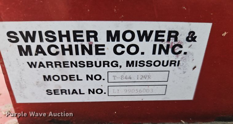 image for item DN7065 Swisher T-844 12VR  lawn mower