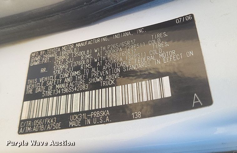 image for item DO4706 2006 Toyota  Tundra SR5 Double Cab pickup truck