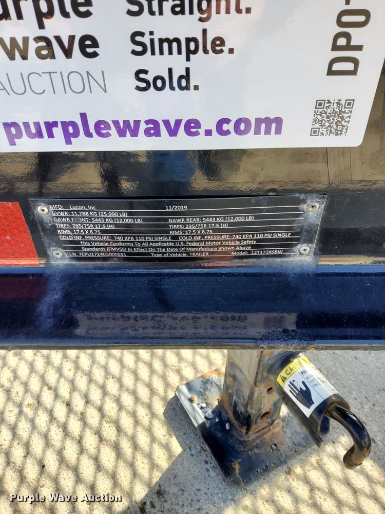 image for item DP0110 2020 Custom Heavy Haul 12T172XSBW  equipment trailer